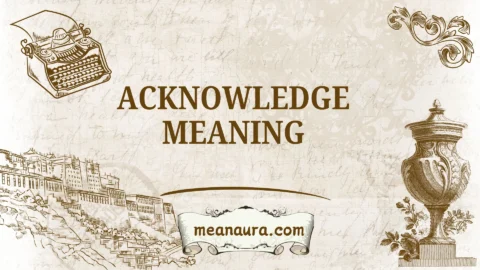 acknowledge meaning